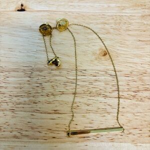 Michael Kors Gold Bar Necklace and earrings